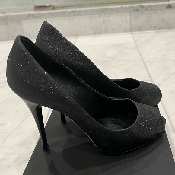 Giuseppe Zanotti Pix 100 Plato Sandal in Midnight sparkle. Sz: 37.5. - Picture 6 of 7